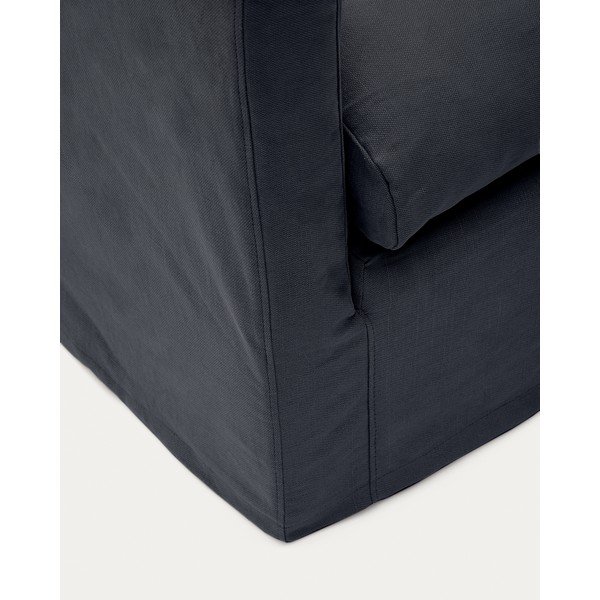 Antracytowy pokrowiec na fotel 92 cm Nora – Kave Home-image-3