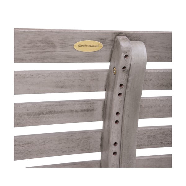 Szara drewniana ławka ogrodowa Mandalay – Garden Pleasure-image-4