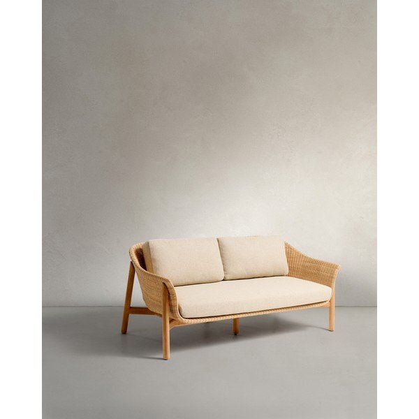 Beżowa/w naturalnym kolorze tapicerowana sofa ogrodowa Galea – Kave Home-image-2
