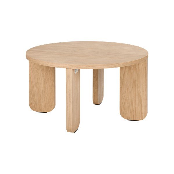 Okrągły stolik z blatem w dekorze dębu w naturalnym kolorze ø 55 cm Kuvu – noo.ma