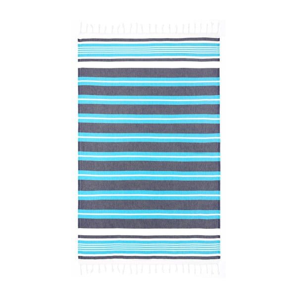 Turkusowy ręcznik hammam Begonville Rkyer Oceanic, 180x100 cm