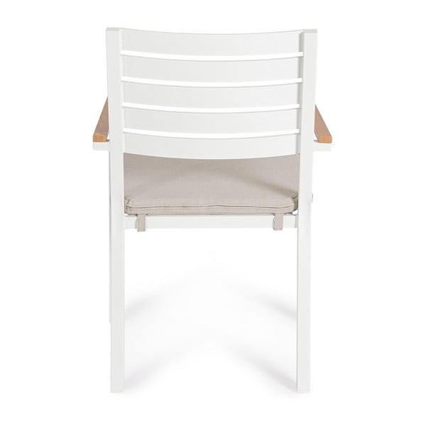 Białe metalowe krzesła ogrodowe zestaw 4 szt. Henna   – Bizzotto-image-4