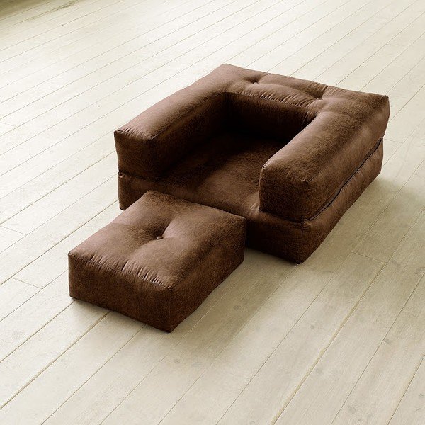 Fotel rozkładany Karup Cube Choco-image-2