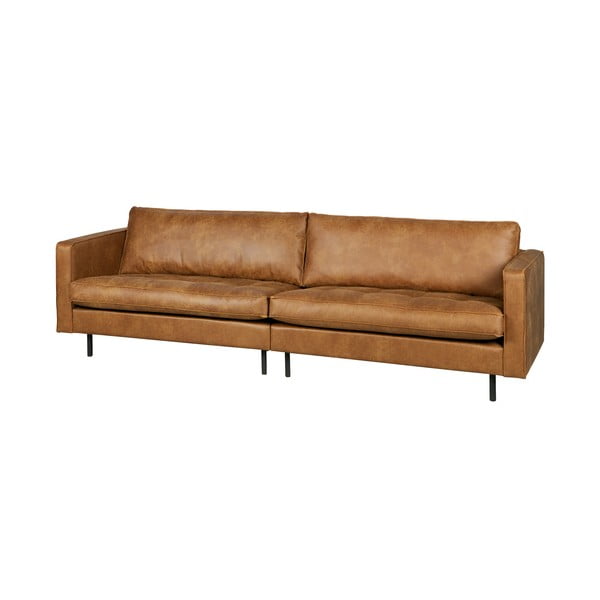 Brązowa sofa z imitacji skóry 277 cm Rodeo – WOOOD-image-3