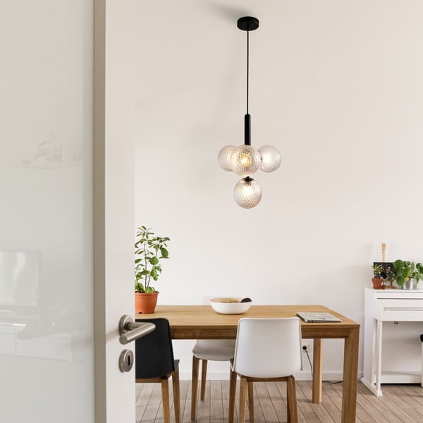 Czarna lampa wisząca SULION Musa, wys. 120 cm-image-1