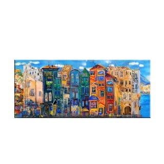 Obraz Tablo Center Colorful Houses, 140x60 cm