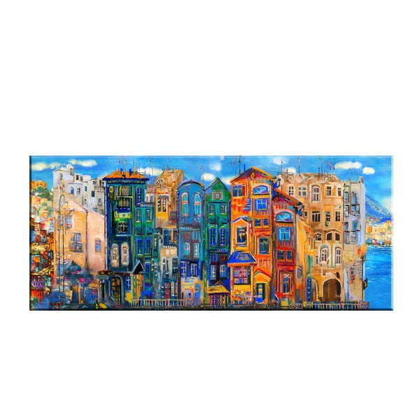 Obraz Tablo Center Colorful Houses, 140x60 cm