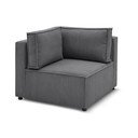 Ciemnoszary sztruksowy moduł sofy (strona zmienna) Nihad modular – Bobochic Paris