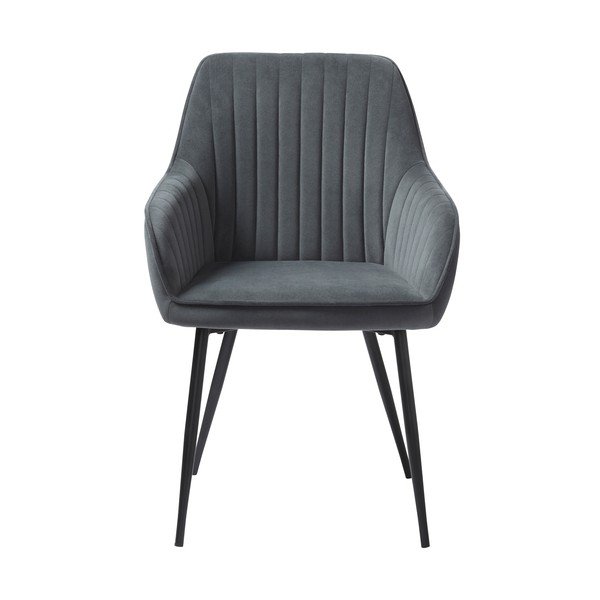 Szare aksamitne krzesło Melfort – Unique Furniture-image-1