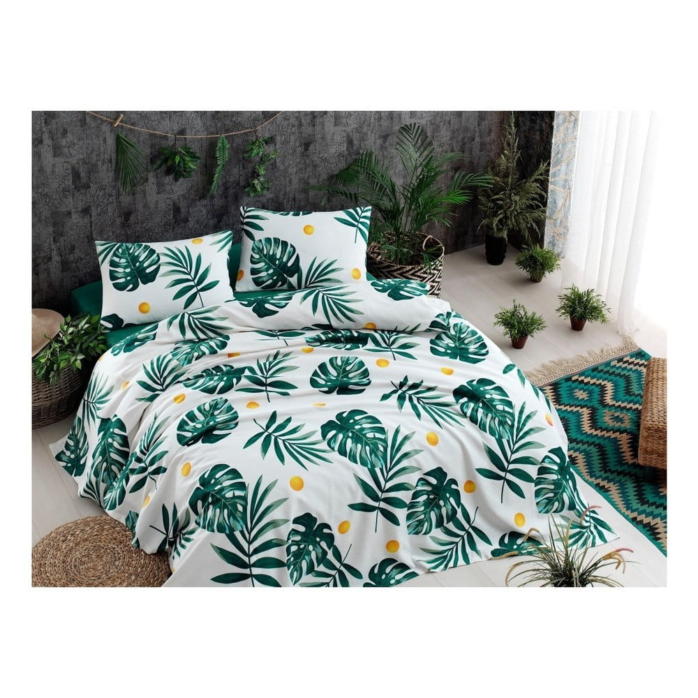 Lekka pikowana narzuta na łóżko Ramido Jungle, 140x200 cm