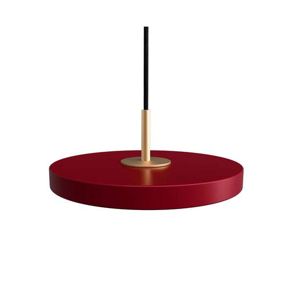 Czerwona lampa wisząca LED z metalowym kloszem ø 15 cm Asteria Micro – UMAGE