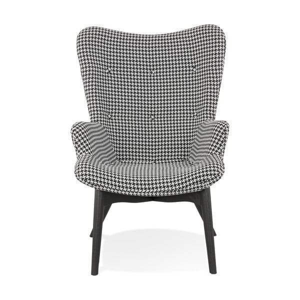 Biały/czarny fotel typu uszak Wahou – Kokoon