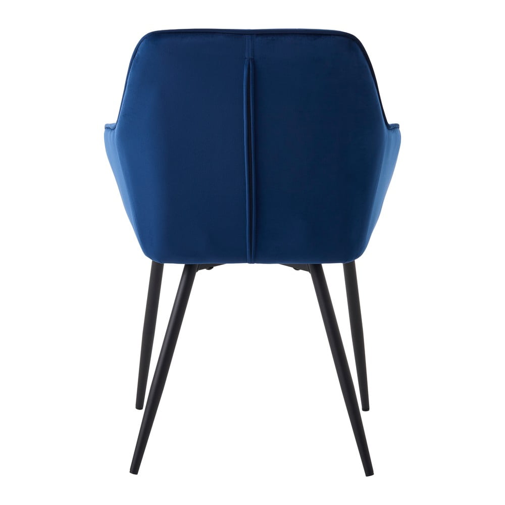 Ciemnoniebieskie tapicerowane fotele jadalniane zestaw z podłokietnikami 2 szt. Nolan Square – Unique Furniture (zdjęcie 7)