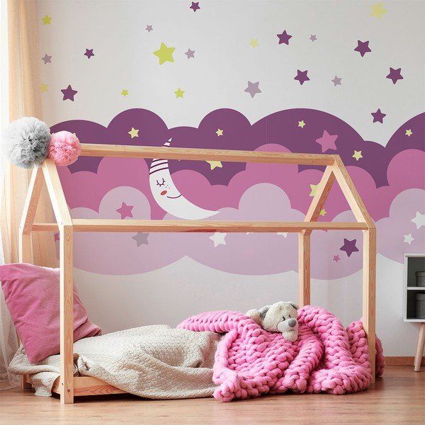 Naklejka ścienna Ambiance Scandinavian Clouds Starry Sky-image-1