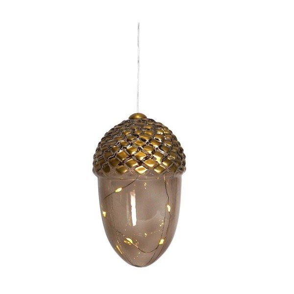 Brązowa wisząca świąteczna dekoracja świetlna ø 7 cm Celina – Sirius