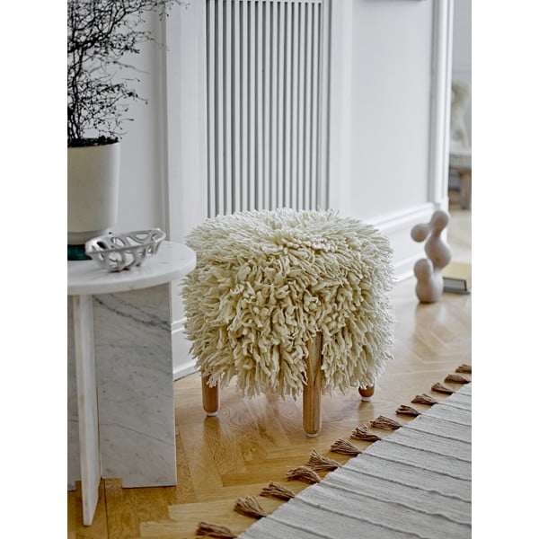 Kremowy puf Lomba – Bloomingville-image-1