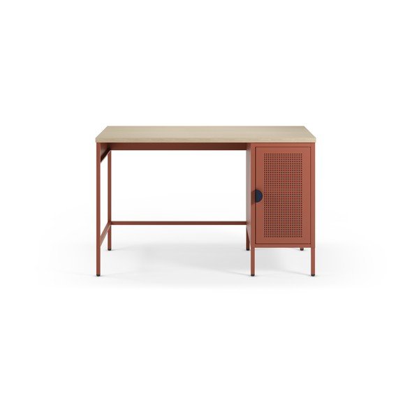 Biurko z blatem w dekorze dębu 60x120 cm Sayla – Marckeric-image-4