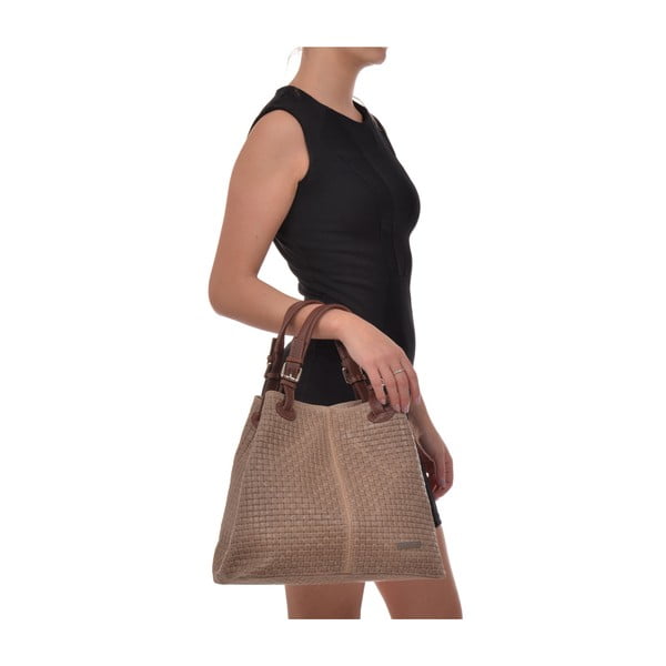 Torebka skórzana Isabella Rhea 858 Fango-image-4