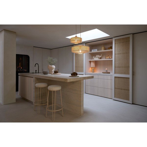 Kremowy tapicerowany hoker (wysokość siedziska 73 cm) Alice – Light & Living-image-3