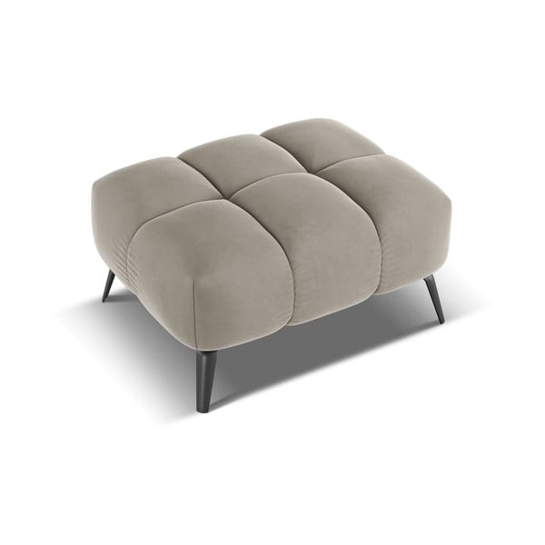 Beżowy aksamitny podnóżek Nalu – Makamii-image-2