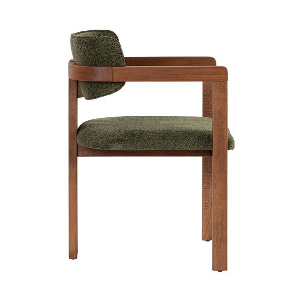 Ciemnozielony fotel jadalniany z podłokietnikami Toscana – Kalune Design-image-3