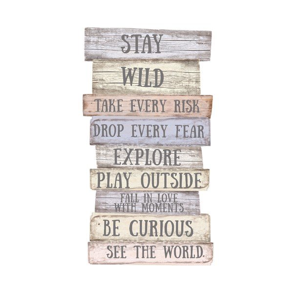 Tablica dekoracyjna Little Nice Things Wild Rules, 50x30 cm