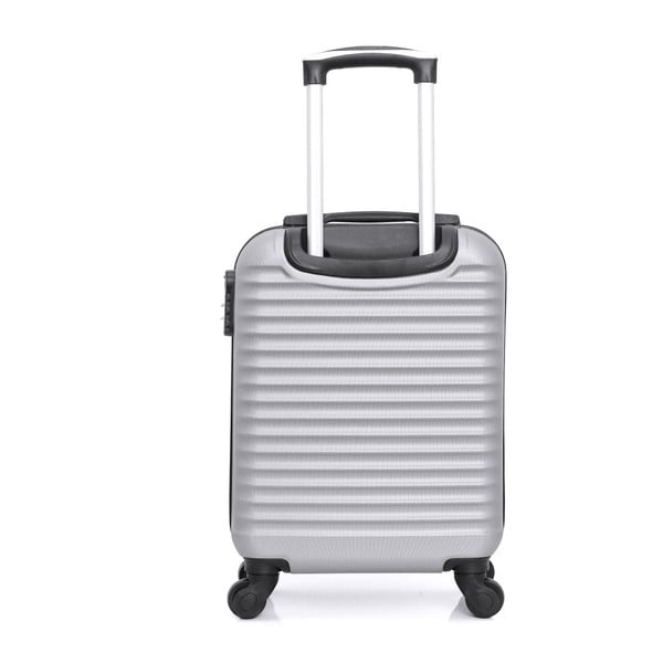 Zestaw szarej walizki i podręcznego kuferka Bluestar Marro-image-1