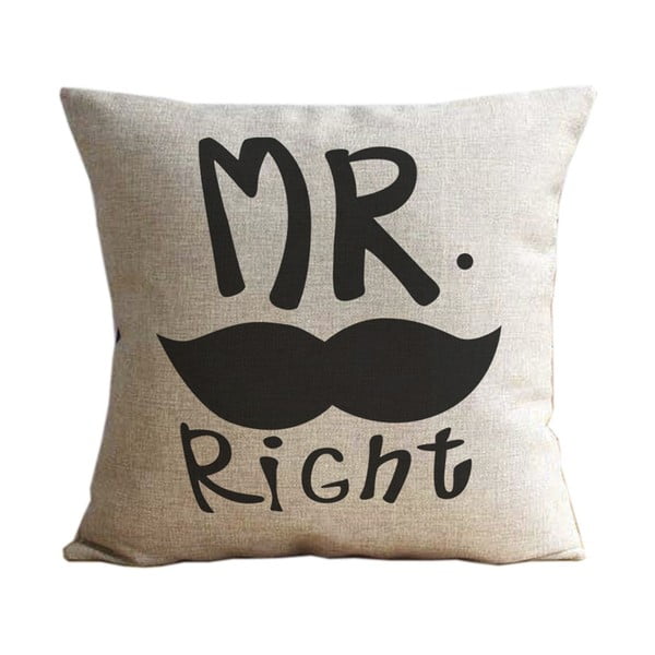 Poszewka na poduszkę Mr. Moustache, 45x45 cm