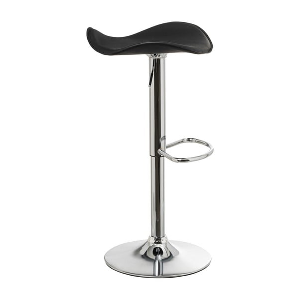 Czarne tapicerowane hokery zestaw z regulowaną wysokością 2 szt. (wysokość siedziska 73 cm) – Casa Selección-image-1