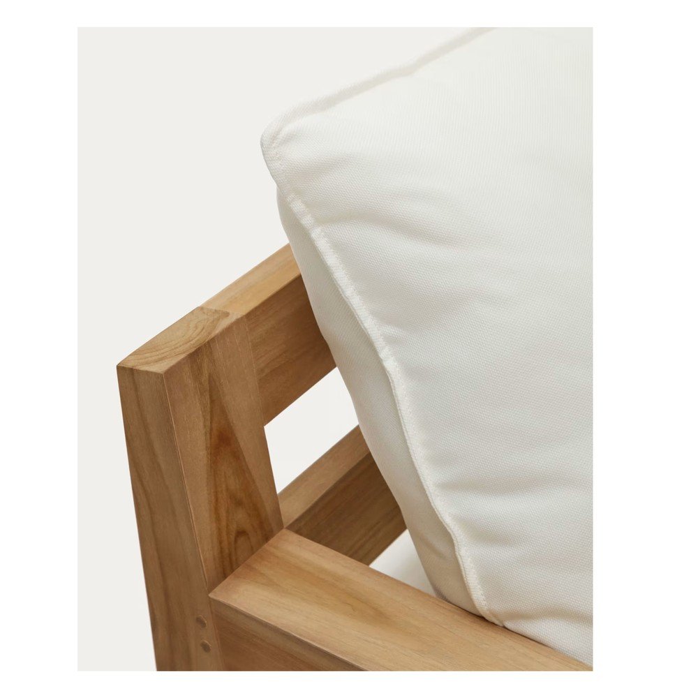 Biało-naturalna sofa ogrodowa z drewna tekowego Forcanera – Kave Home (zdjęcie 11)