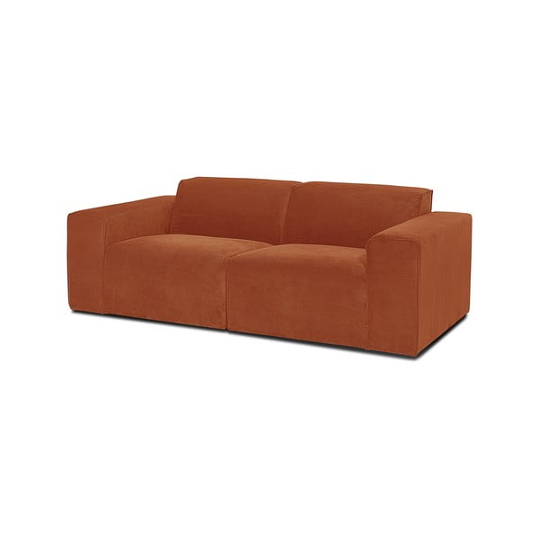 Pomarańczowa sztruksowa sofa modułowa Scandic Sting-image-2