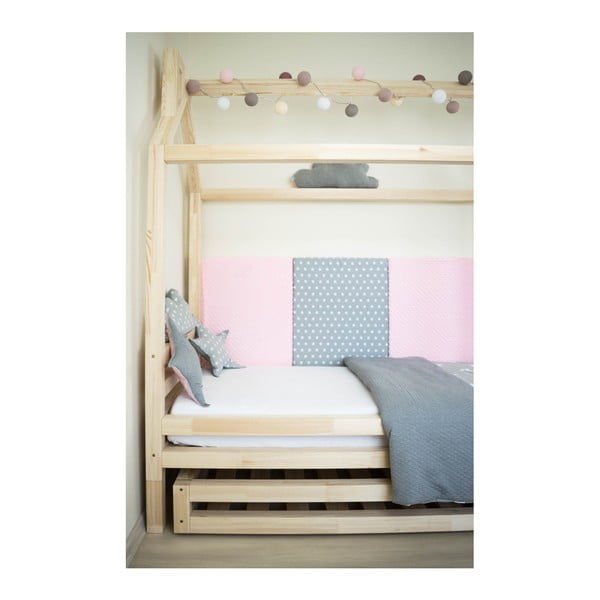 Komplet białej szuflady pod łóżko i 4 wydłużonych nóg Benlemi, łóżko 80x160 cm-image-2