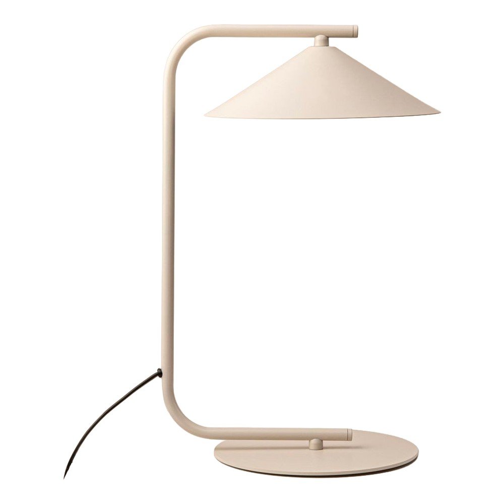 Kremowa metalowa lampa stołowa (wysokość 42 cm) Nocte – Micadoni