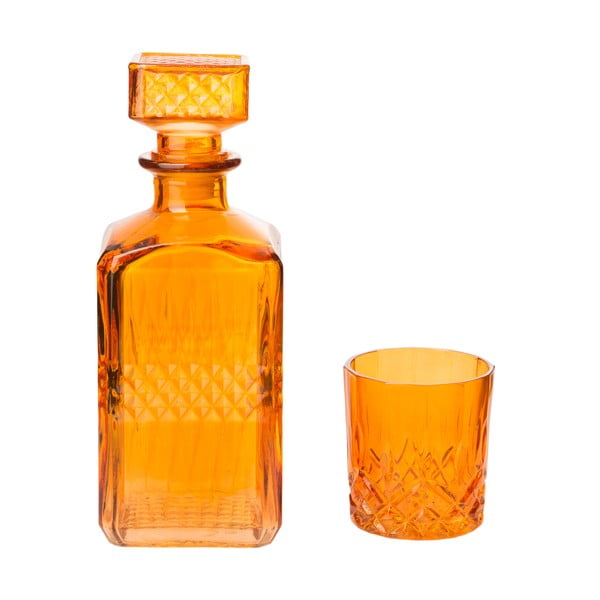 Dekanter z 6 szklankami Orange, 850 ml