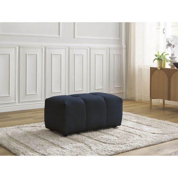 Niebieski podnóżek z materiału bouclé Roxelane – Bobochic Paris-image-1