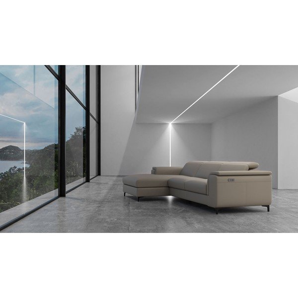 Jasnobrązowy skórzany narożnik (lewostronny) Brito – MESONICA-image-1