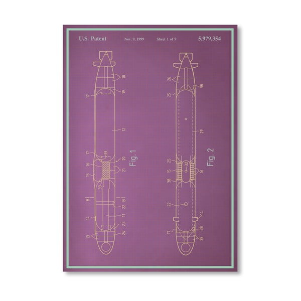 Plakat Submarine, 30x42 cm