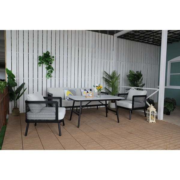 Szary metalowy fotel ogrodowy Edinburgh Duo – Rojaplast-image-3