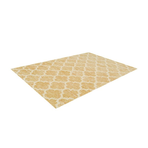 Żółty dywan tuftowany ręcznie Bakero Diamond, 183x122 cm-image-1
