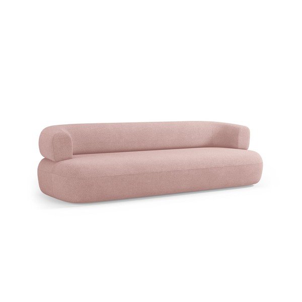 Jasnoróżowa sofa z materiału bouclé 200 cm Jenny – Micadoni -image-2