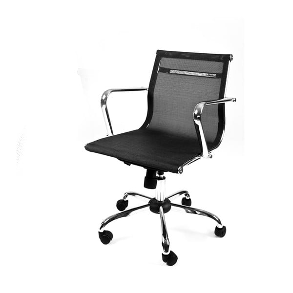 Krzesło biurowe na kółkach Leila, czarne