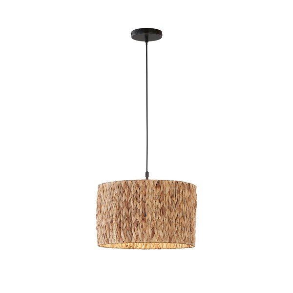Czarna lampa wisząca z kloszem z hiacyntu wodnego ø 38 cm Hyazinthe – Fischer & Honsel
