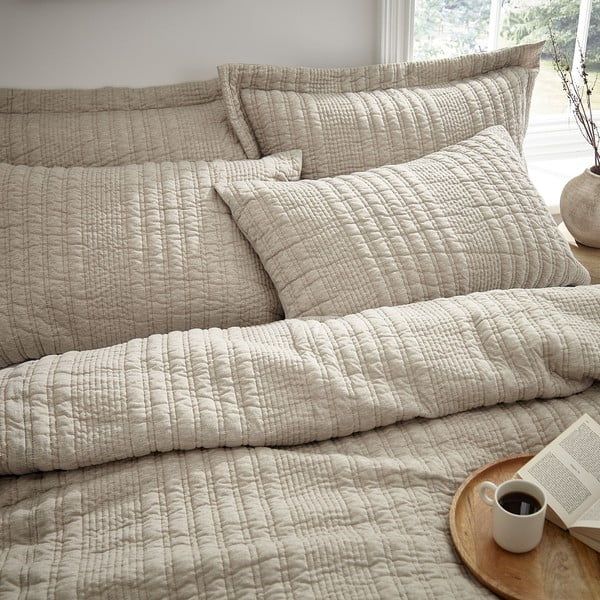 Beżowa pościel dwuosobowa 200x200 cm Tamba Stripe – Pineapple Elephant-image-1