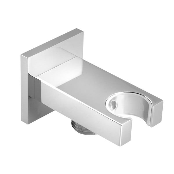 Przyłącze do prysznica z mosiądzu w kolorze srebra z połyskiem – Sapho