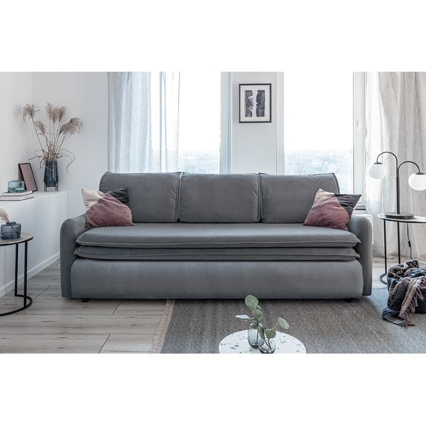 Szara aksamitna rozkładana sofa Miuform Tender Eddie-image-3