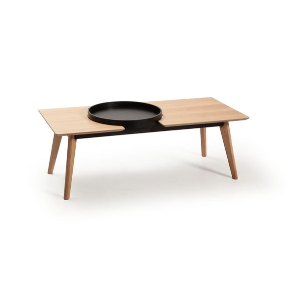 Brązowy stolik z nogami z drewna dębowego Marckeric India