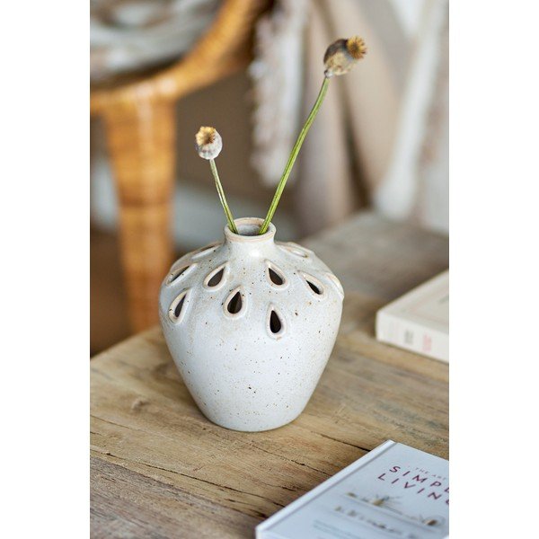 Beżowy kamionkowy wazon (wysokość 15 cm) Minel – Bloomingville-image-1