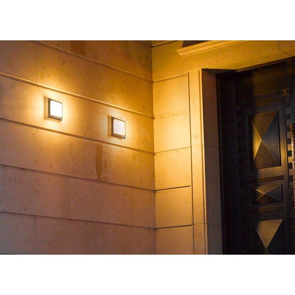 Lampa zewnętrzna ścienna LED (wysokość 14 cm) Hondo – Trio-image-1