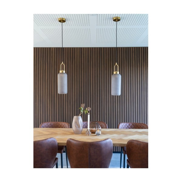 Lampa wisząca w kolorze złota ze szklanym kloszem ø 13 cm Luton – House Nordic-image-1