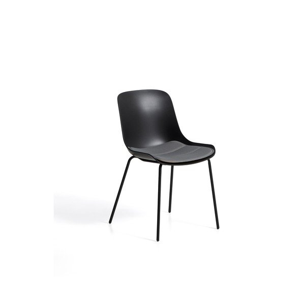 Czarne plastikowe krzesło ogrodowe Altea – Kave Home-image-2